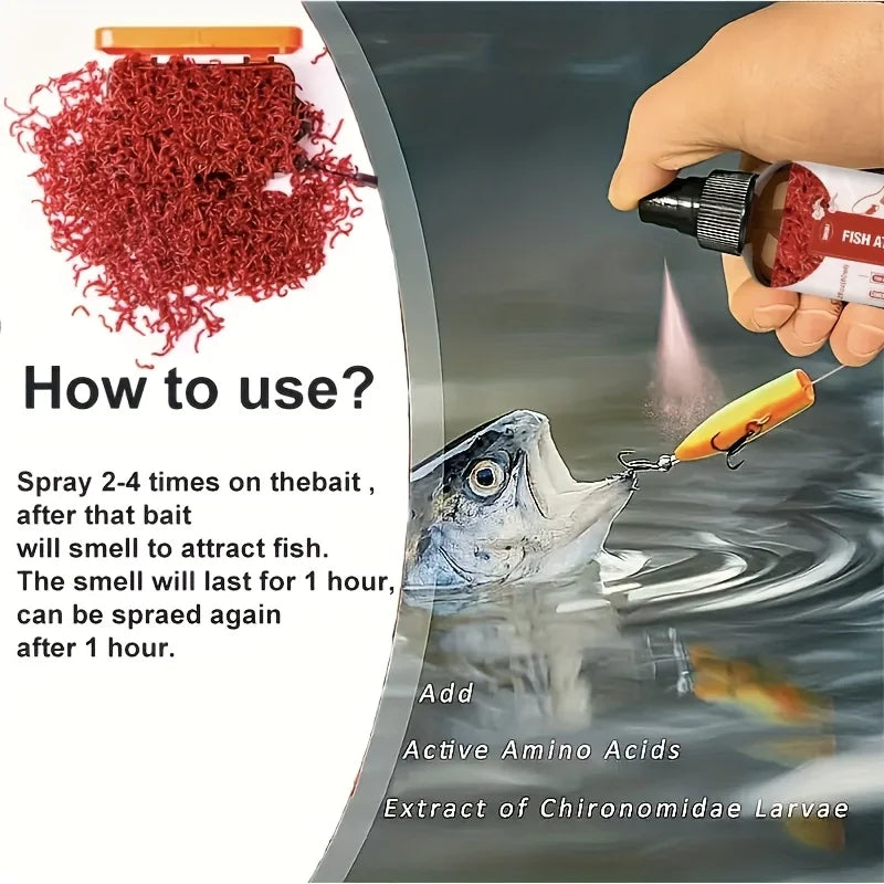 Red Worm Fishing Attractant Spray