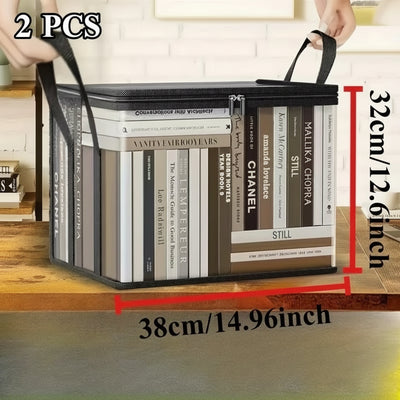 2-Pack Foldable Transparent Storage Boxes