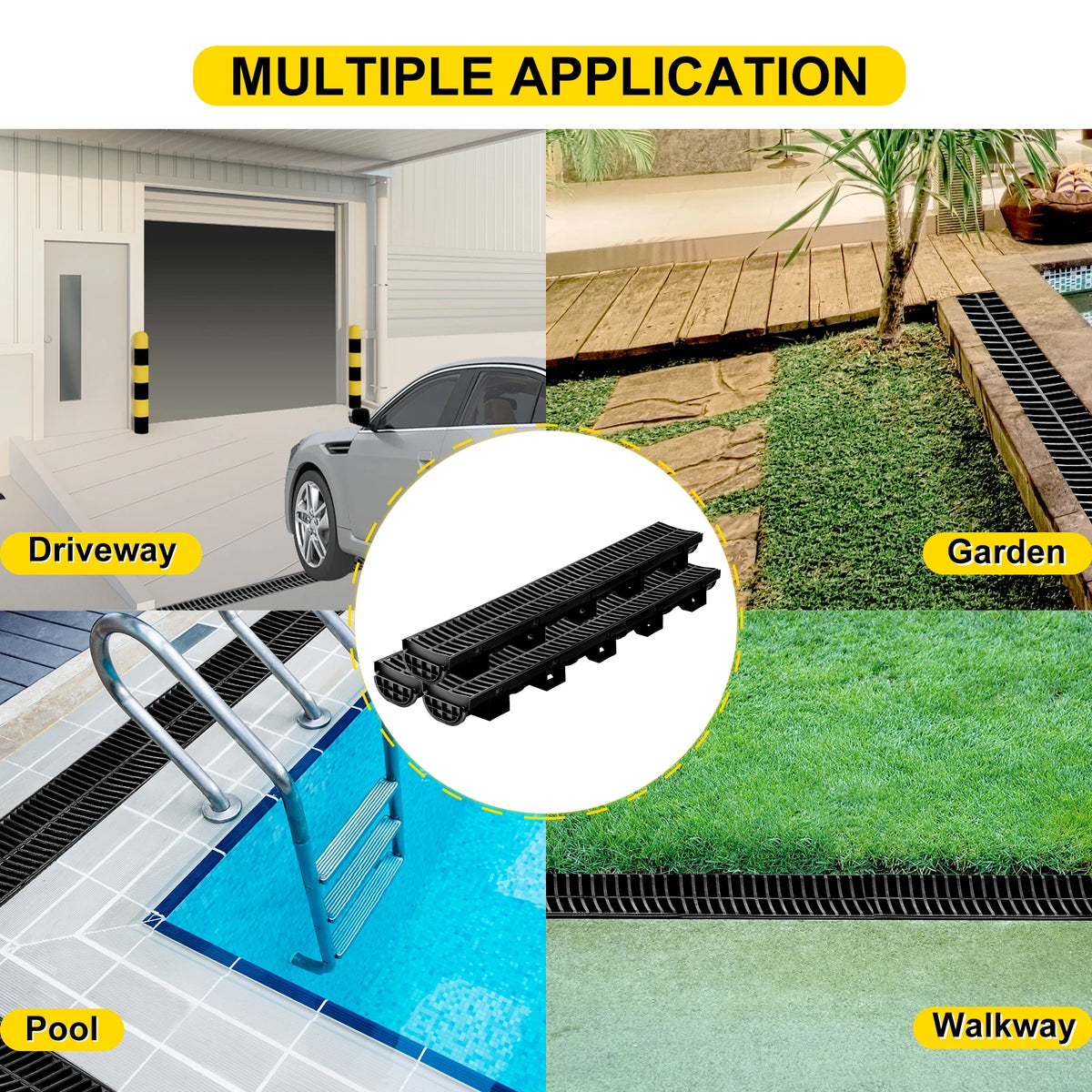 Outdoor Trench & Driveway Channel Drain System