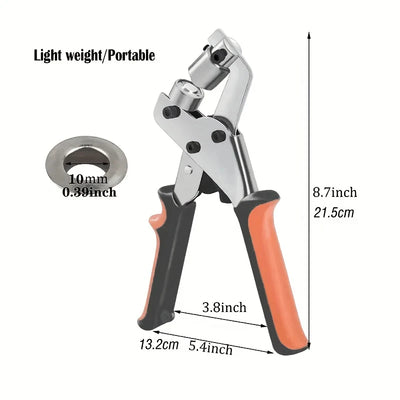 6mm/10mm Handheld Grommet & Eyelet Punch Pliers