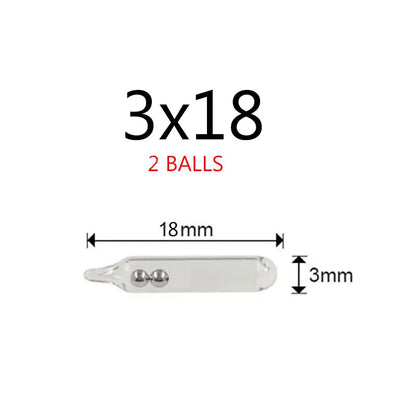 Fishing Glass Rattle Tubes Set – 100PCS