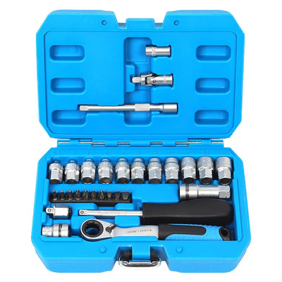 Pass-Through Ratchet Socket Wrench Set