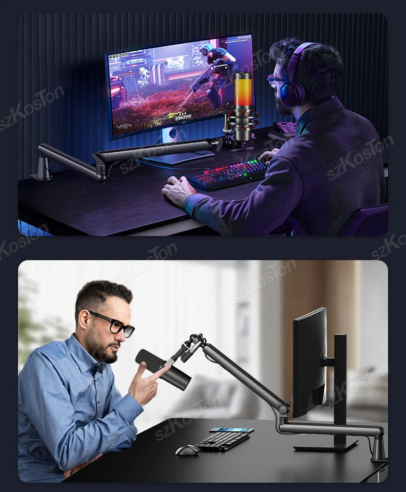 Professional Low-Profile Adjustable Microphone Boom Arm