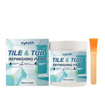 Tile & Tub Refinishing Paint – Waterproof Bathtub, Sink & Tile Repair Coating (10.6 oz)