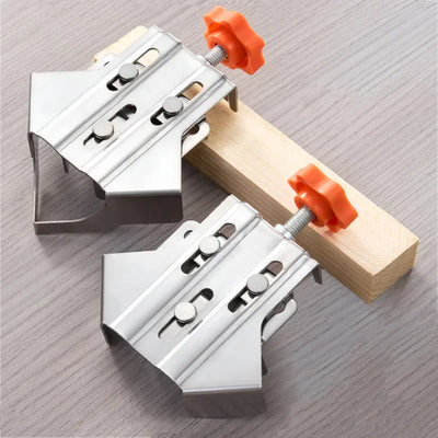 90-Degree Steel Corner Clamp with Adjustable Swing Jaw