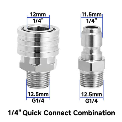 1/4" Pressure Washer Quick Connect Adapter Set