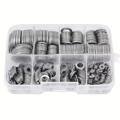 Stainless Steel Flat Washer Assortment Kit (M2–M10)