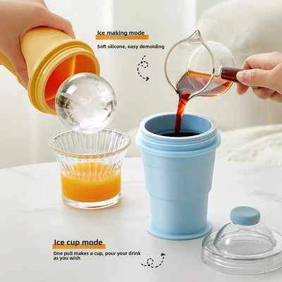 2-in-1 Ice Ball Water Bottle & Mold