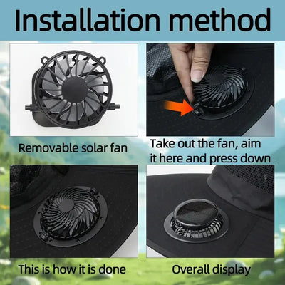 Solar Cooling Sun Hat
