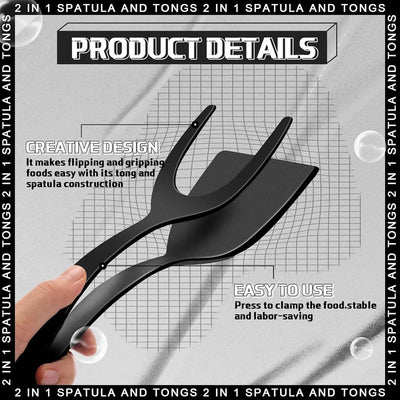 2-in-1 Flip Spatula Tongs