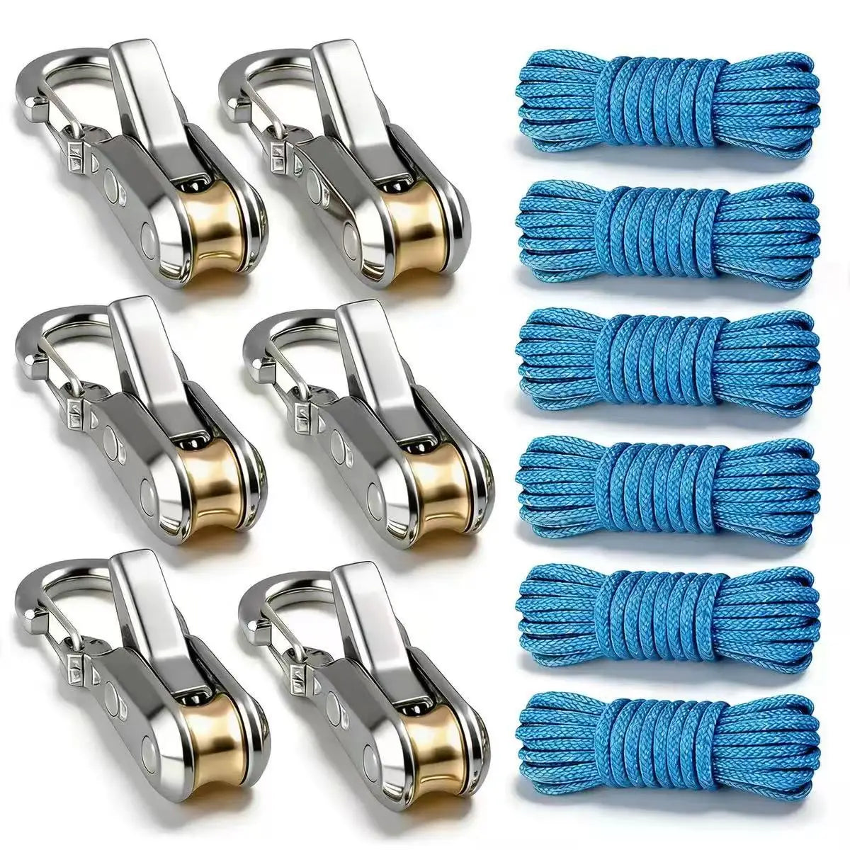 6-Pack Heavy-Duty Roller Rope Tensioners