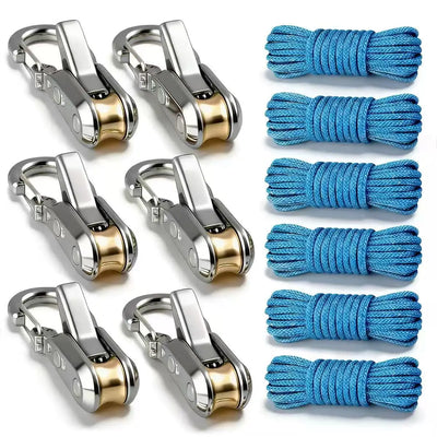 6-Pack Heavy-Duty Roller Rope Tensioners