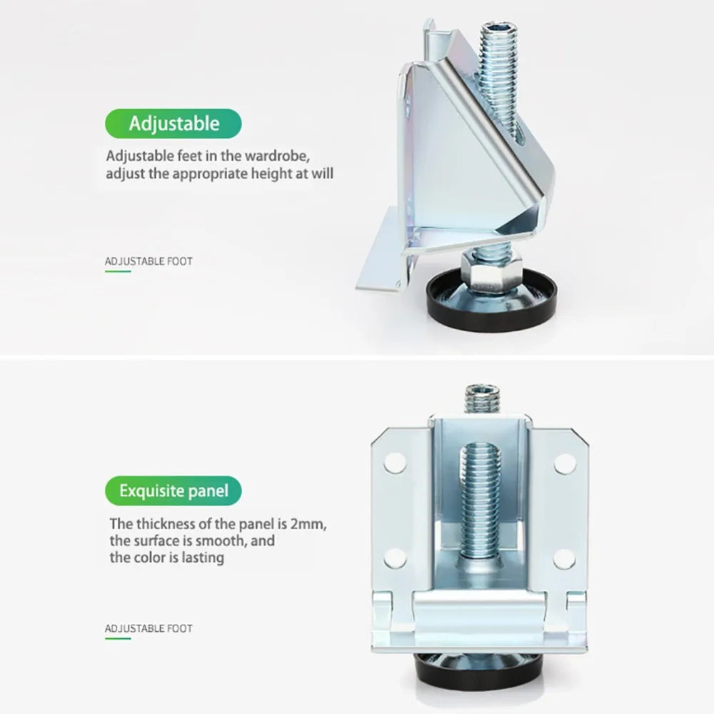 Heavy-Duty Adjustable Furniture Leveling Feet & Brackets