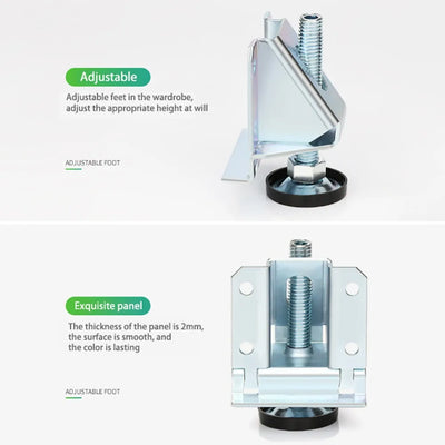 Heavy-Duty Adjustable Furniture Leveling Feet & Brackets