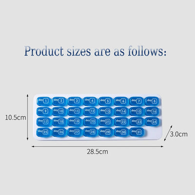 31-Grid Monthly Pill Organizer