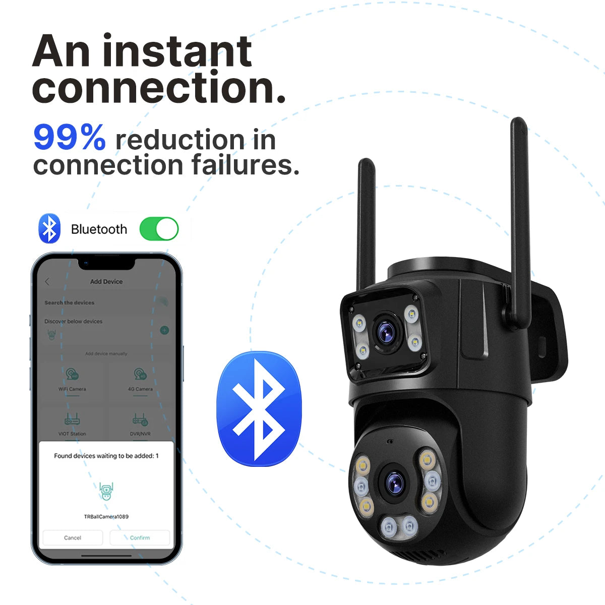 8MP Dual-Lens Outdoor PTZ WiFi Security Camera