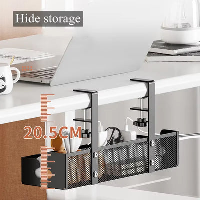 No-Drill Under Desk Cable Management Tray
