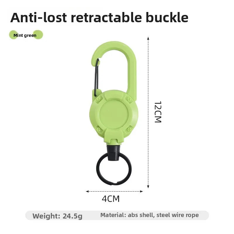 Retractable Steel Keychain