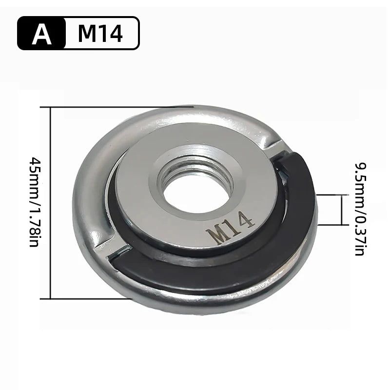 Quick-Lock Angle Grinder Nut for M10/M14 Grinders