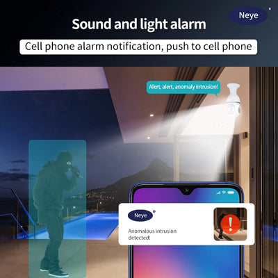 360° E27 WiFi Light Bulb Security Camera