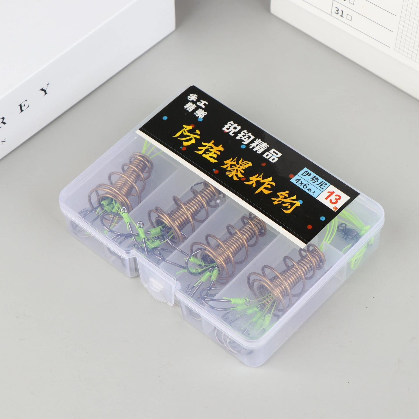 4PCS Explosive Carp Spring Hook Set