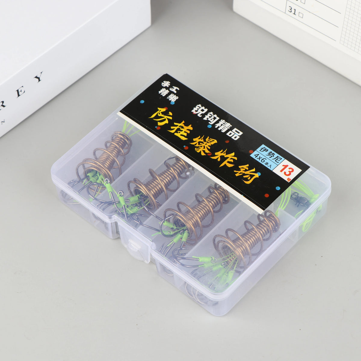 4PCS Explosive Carp Spring Hook Set