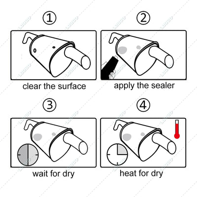 High-Temp Exhaust Pipe Repair Glue