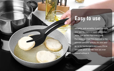 2-in-1 Flip Spatula Tongs