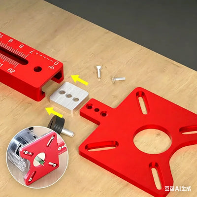 3-in-1 Router Milling Groove Bracket & Radius Circle Cutting Jig