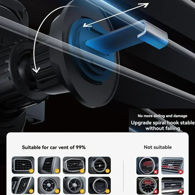 Electric Car Phone Mount 15W Wireless