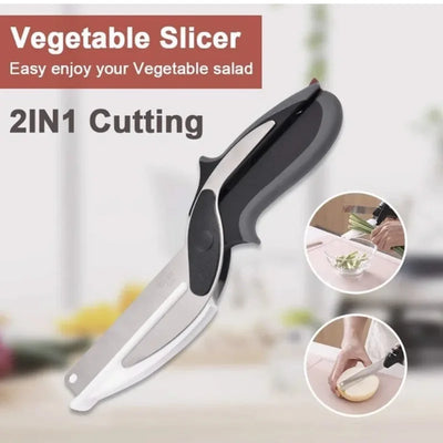 2-in-1 Kitchen Scissors & Chef Knife
