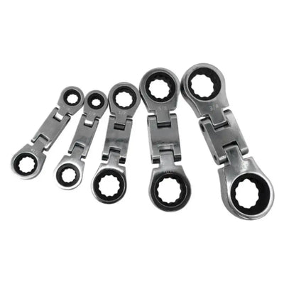 5-Piece Flex-Head Ratcheting Wrench Set (8–19mm)