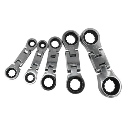 5-Piece Flex-Head Ratcheting Wrench Set (8–19mm)