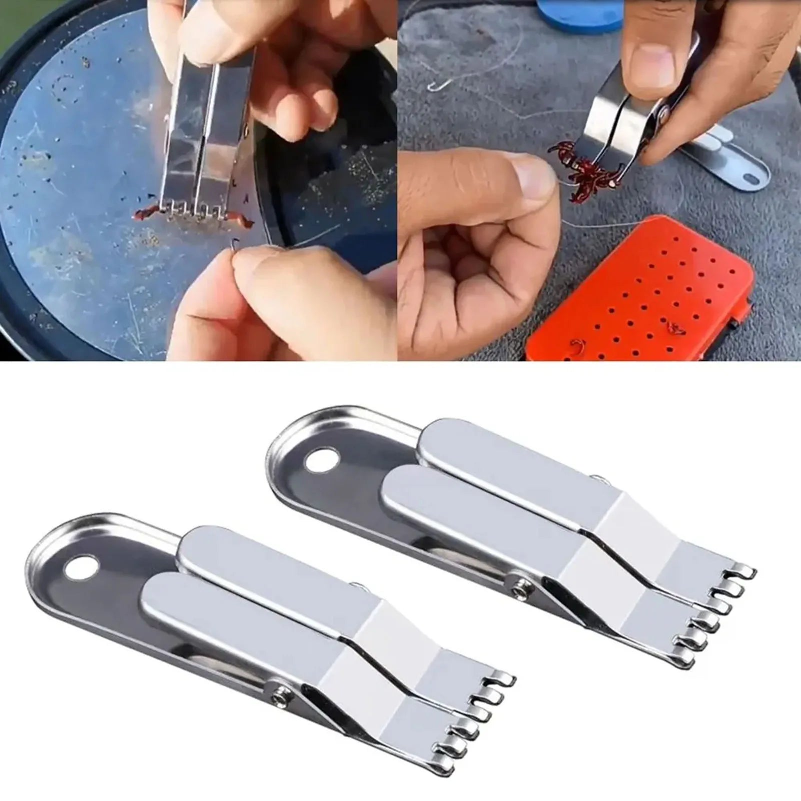 Stainless Steel Worm Bait Fishing Tool