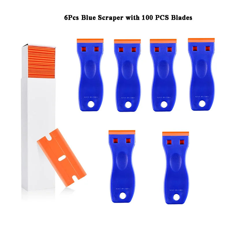 Plastic Razor Scraper with 100 Blades
