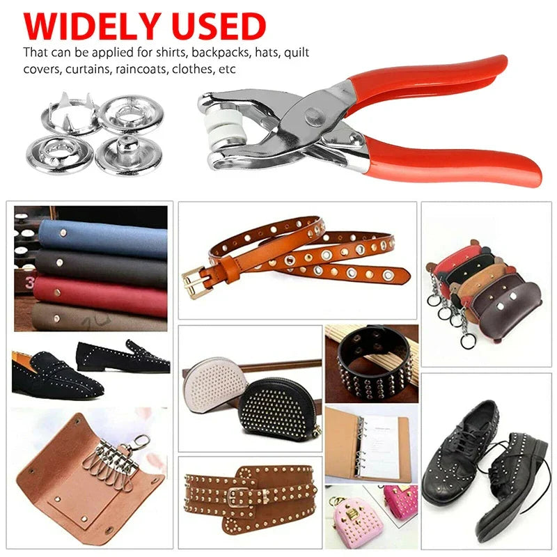 400PCS Snap Button Kit with Pliers