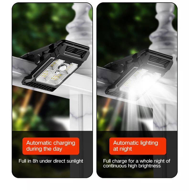 Solar Motion Sensor Clip-On Garden Light