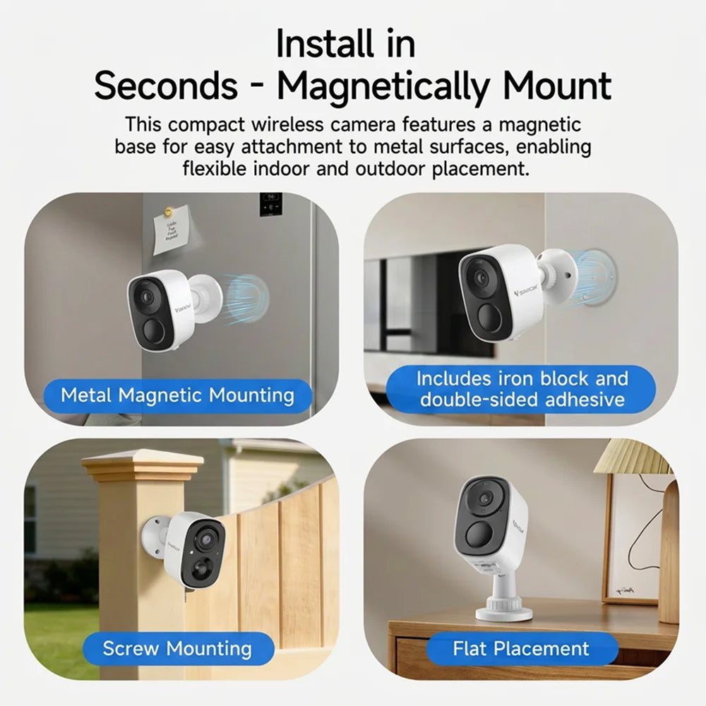 5MP Wireless Magnetic Security Camera