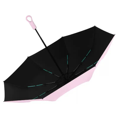 Automatic Compact Travel Umbrella with Ring Buckle