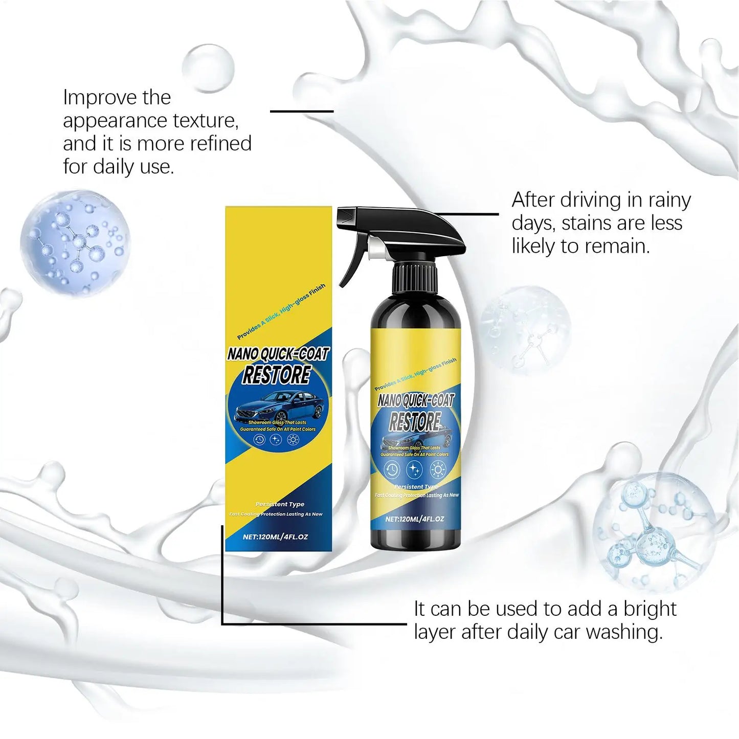 Nano Ceramic Coating Spray for Cars 120ml