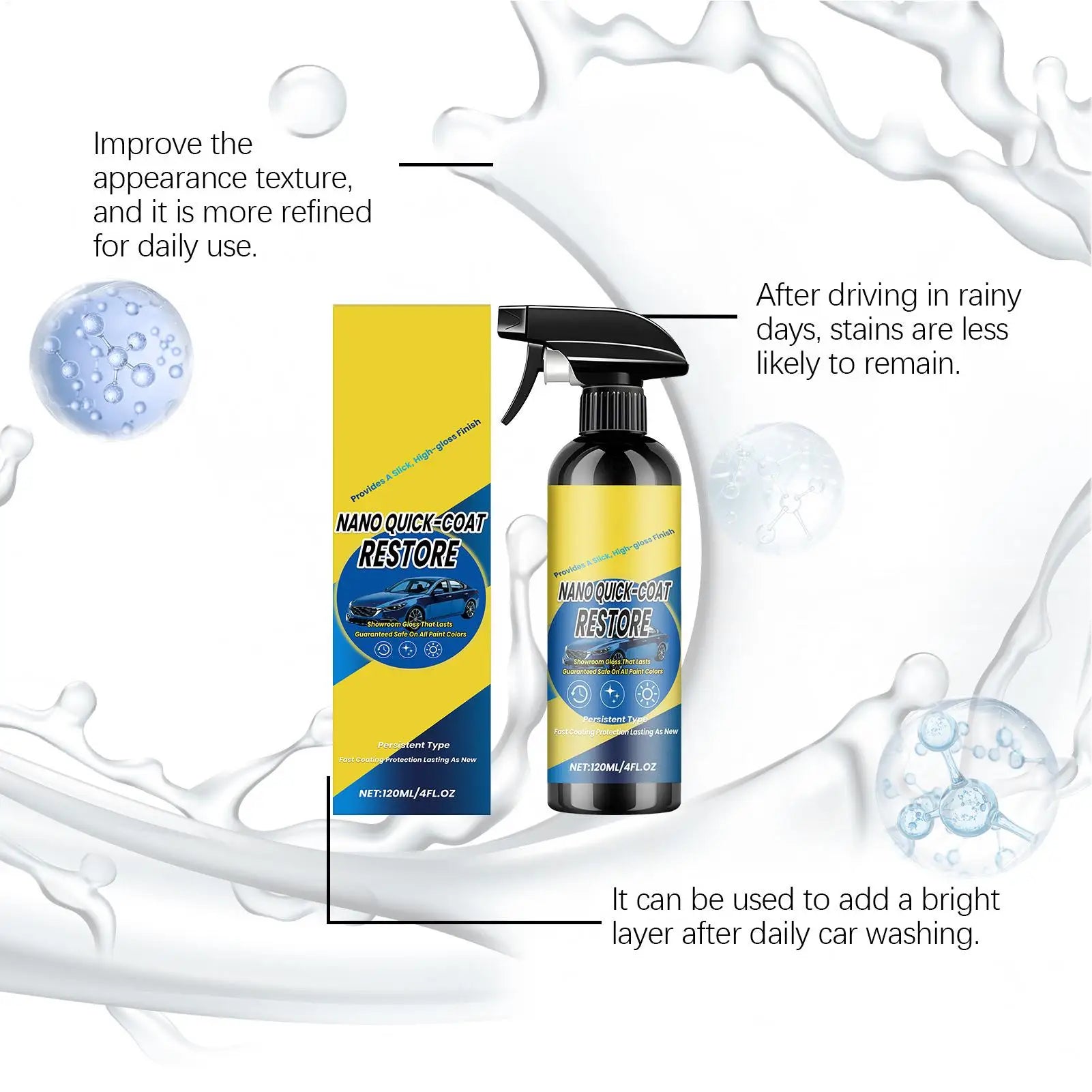 Nano Ceramic Coating Spray for Cars 120ml
