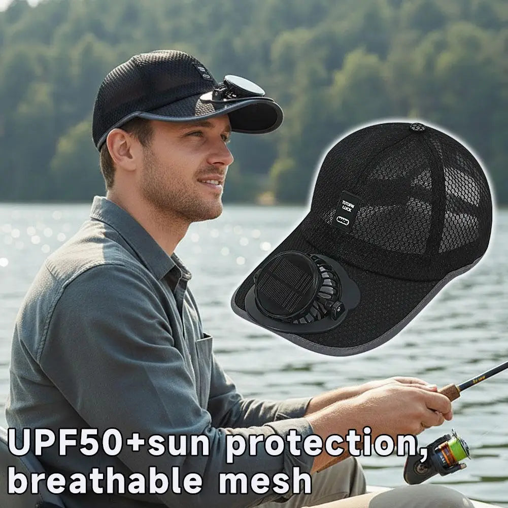 Solar Cooling Fan Hat