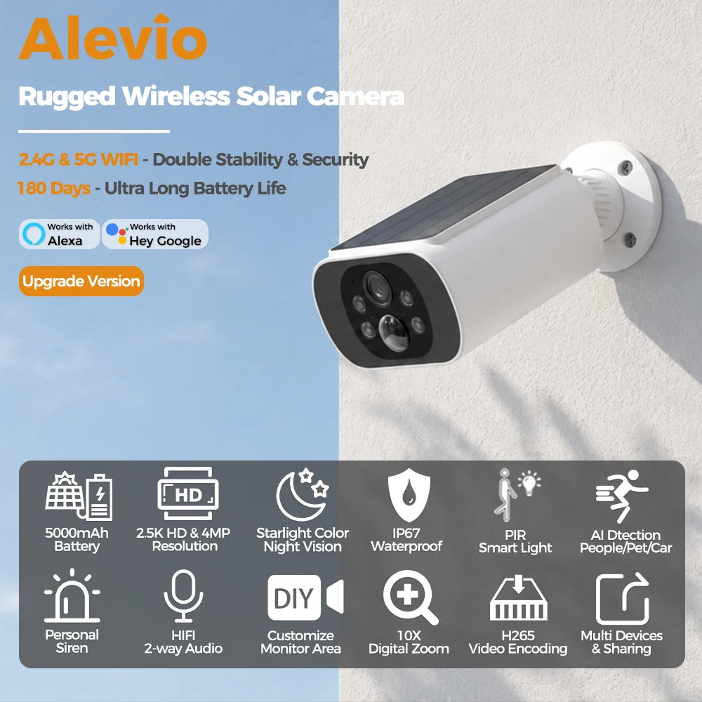 2.5K Solar WiFi Outdoor Security Camera