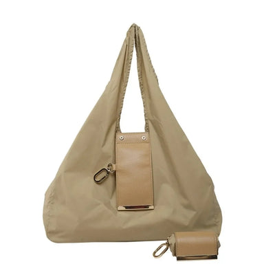 Foldable Reusable Shopping Tote Bag with Keychain