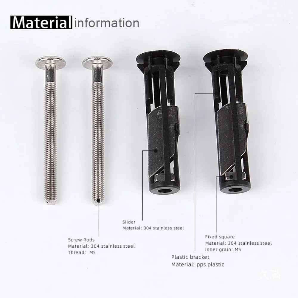 Universal Toilet Seat Replacement Bolt Kit (2 Pack)