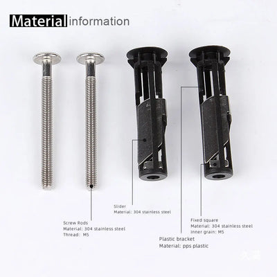 Universal Toilet Seat Replacement Bolt Kit (2 Pack)
