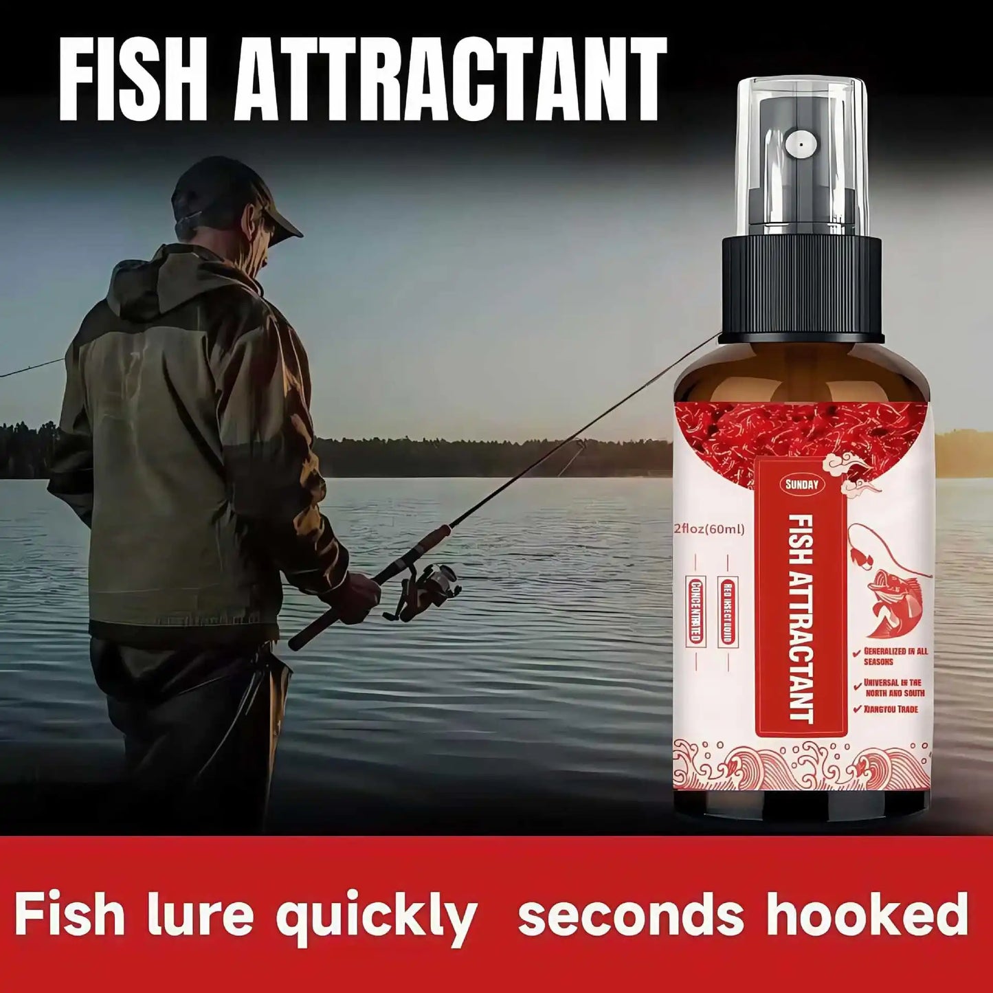 Red Worm Fishing Attractant Spray