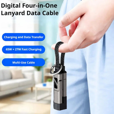 4-in-1 65W Keychain Charging Cable