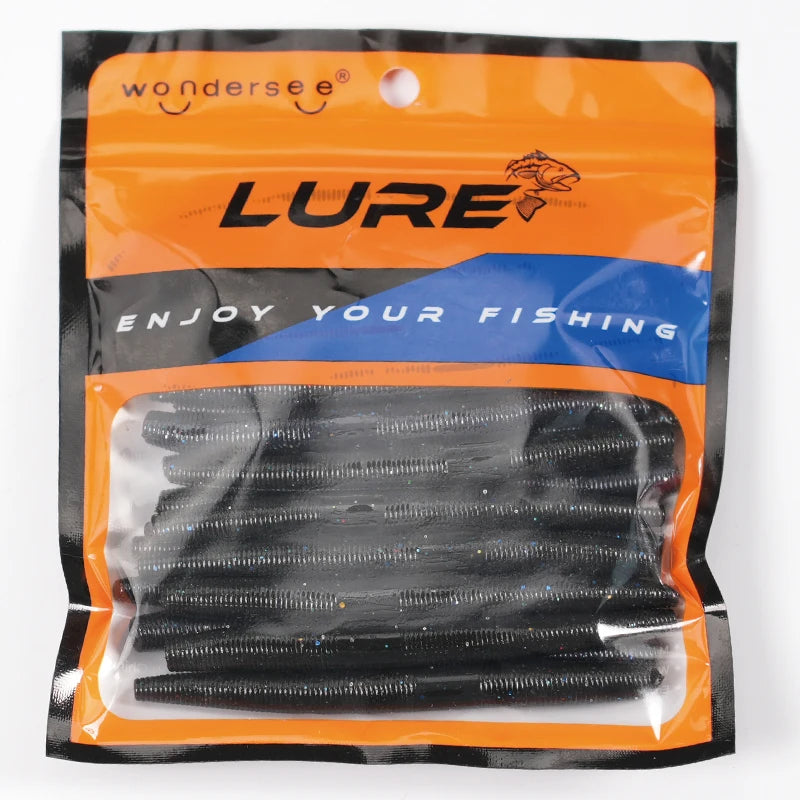 Soft Worm Fishing Lures Set 4"/5.5"