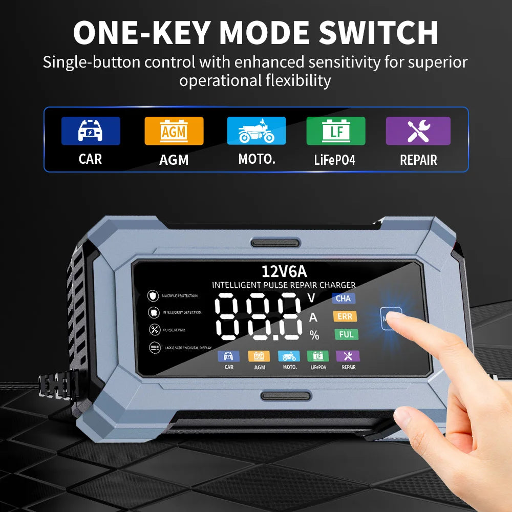 6A 12V Smart Battery Charger